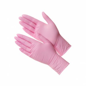 Перчатки Foxy Gloves нитриловые розовые М 100шт